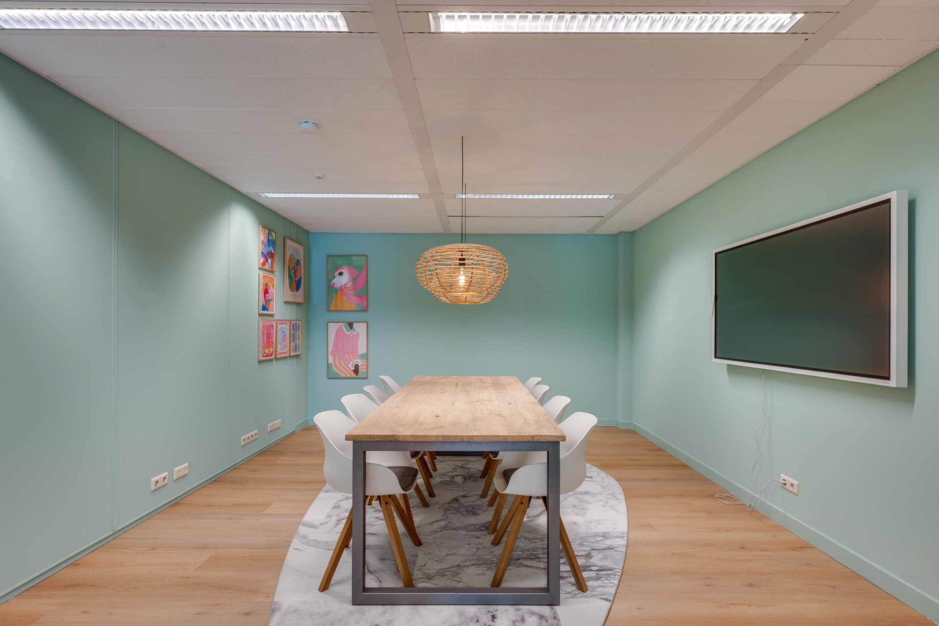Picture of big meeting room with smart board